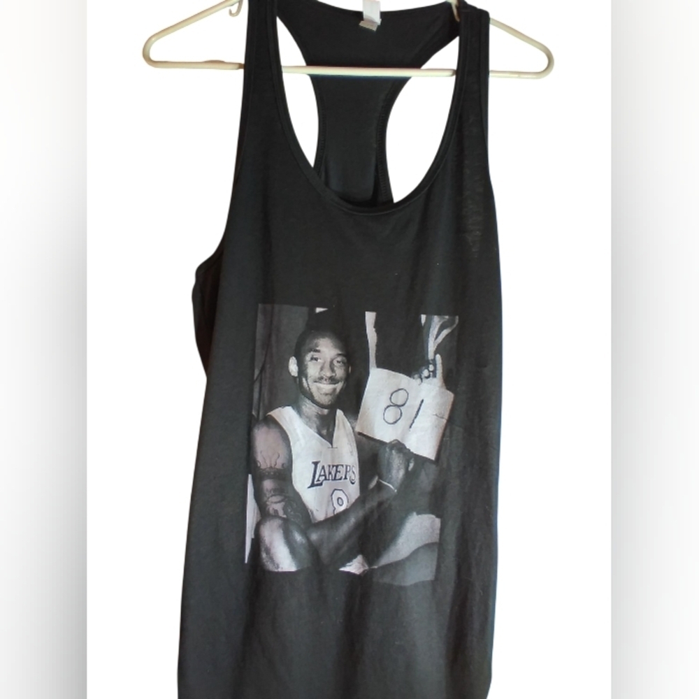 Black Tank Top with Basketball Graphic Lakers Size Large Unisex Sports
